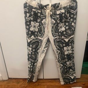 Anthropologie Pilcro Printed Linen Surf Pants